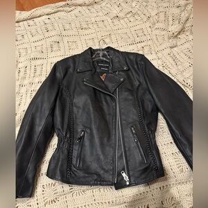 Wild Wear Black Leather Biker Jacket